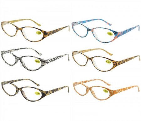 Spring Temple Fashion Plastic Reading Glasses 4 Style Asstd R9180/81/82/83