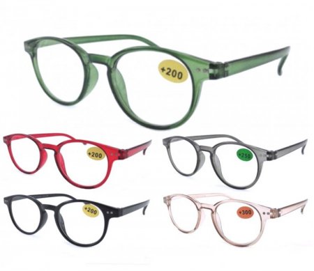 Fashion Plastic Reading Glasses 4 Style R9204-07