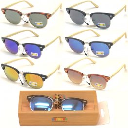 Clubmaster Bamboo Polycarbonate Sunglasses BA101  Clubmaster Bamboo Polycarbonate Sunglasses BA101