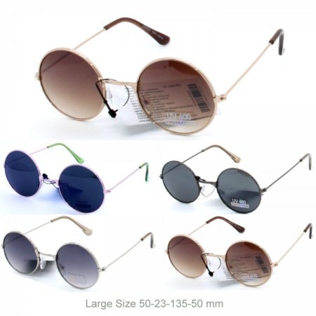 John Lenon Fashion Metal Sunglasses - Mixed 2 Styles JL005/06