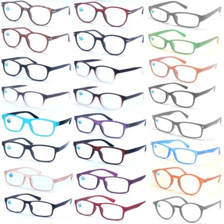 Buy 72 Pairs Cooleyes Anti Blue Light Lens Reading Glasses Mixed strength Package Deal, with Free Display Counter Stand CS16