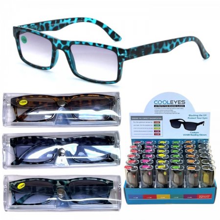 UV400 Protaction Reading Glasses with Case in Display Box Package 36