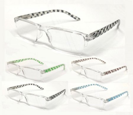 Fashion Plastic Half Rimless Reading Glasses 4 Style R9168/69/70/71