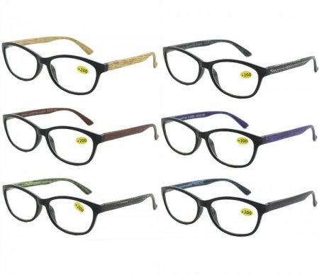 Spring Temple Fashion Plastic Reading Glasses 4 Style Asstd R9180/81/82/83