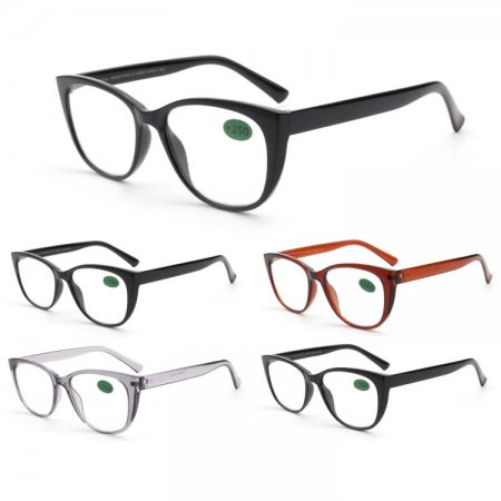 Fashion Plastic Reading Glasses 4 Style Asstd R9288-91D