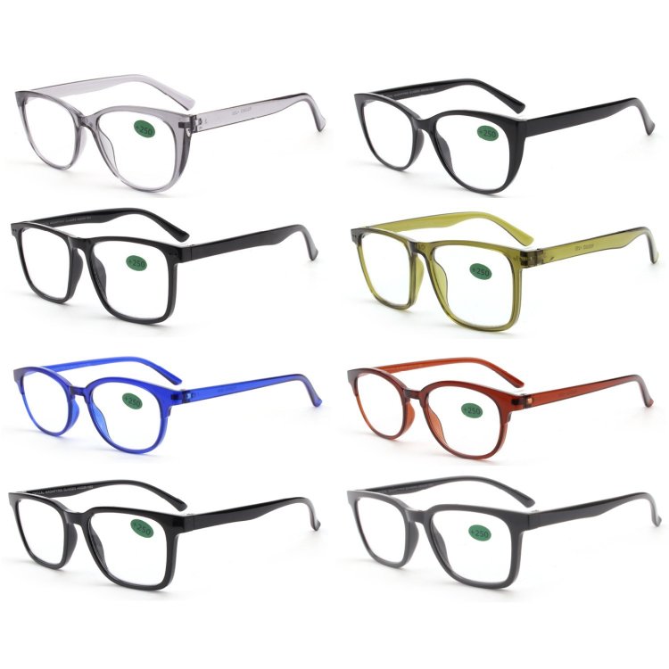 Fashion Plastic Reading Glasses 4 Style Asstd R9288-91D